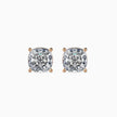 Cushion Cut Lab-Grown Diamond Gold Stud Earrings
