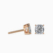 Cushion Cut Lab-Grown Diamond Gold Stud Earrings
