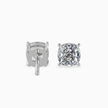Cushion Cut Lab-Grown Diamond Gold Stud Earrings