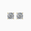 Cushion Cut Lab-Grown Diamond Gold Stud Earrings