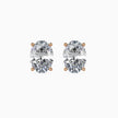 Oval Cut Lab-Grown Diamond Gold Stud Earrings