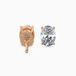 Oval Cut Lab-Grown Diamond Gold Stud Earrings