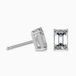 Emerald Cut Lab-Grown Diamond Gold Stud Earrings