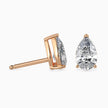 Pear Prong Set Lab-Grown Diamond Gold Stud Earrings