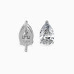 Pear Prong Set Lab-Grown Diamond Gold Stud Earrings