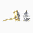 Pear Prong Set Lab-Grown Diamond Gold Stud Earrings