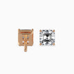 Asscher Prong Set Lab-Grown Diamond Gold Stud Earrings