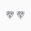 Heart Prong Set Lab-Grown Diamond Gold Stud Earrings