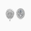 Oval Halo Lab-Grown Diamond Gold Stud Earrings
