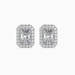 Radiant Halo Lab-Grown Diamond Gold Stud Earrings