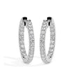 0.49Ct Round Prong Set Lab-Grown Diamond Gold Hoop Earrings
