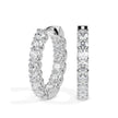 0.97Ct Round Prong Set Lab-Grown Diamond Gold Hoop Earrings