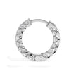 0.97Ct Round Prong Set Lab-Grown Diamond Gold Hoop Earrings