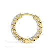 0.97Ct Round Prong Set Lab-Grown Diamond Gold Hoop Earrings