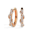 0.40Ct Twisted Prong Set Lab-Grown Diamond Gold Hoop Earrings