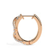 0.40Ct Twisted Prong Set Lab-Grown Diamond Gold Hoop Earrings