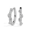 0.40Ct Twisted Prong Set Lab-Grown Diamond Gold Hoop Earrings