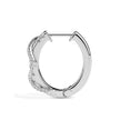 0.40Ct Twisted Prong Set Lab-Grown Diamond Gold Hoop Earrings