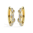 0.40Ct Twisted Prong Set Lab-Grown Diamond Gold Hoop Earrings