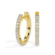 0.40Ct Round Pave Lab-Grown Diamond Gold Hoop Earrings