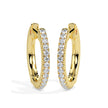 0.40Ct Round Pave Lab-Grown Diamond Gold Hoop Earrings