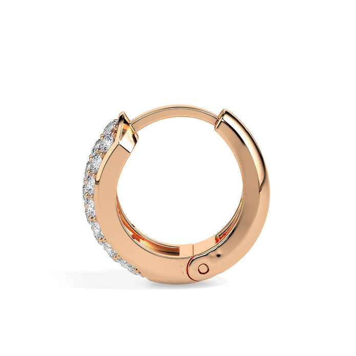 0.31Ct Prong With Cluster Lab-Grown Diamond Gold Hoop Earrings