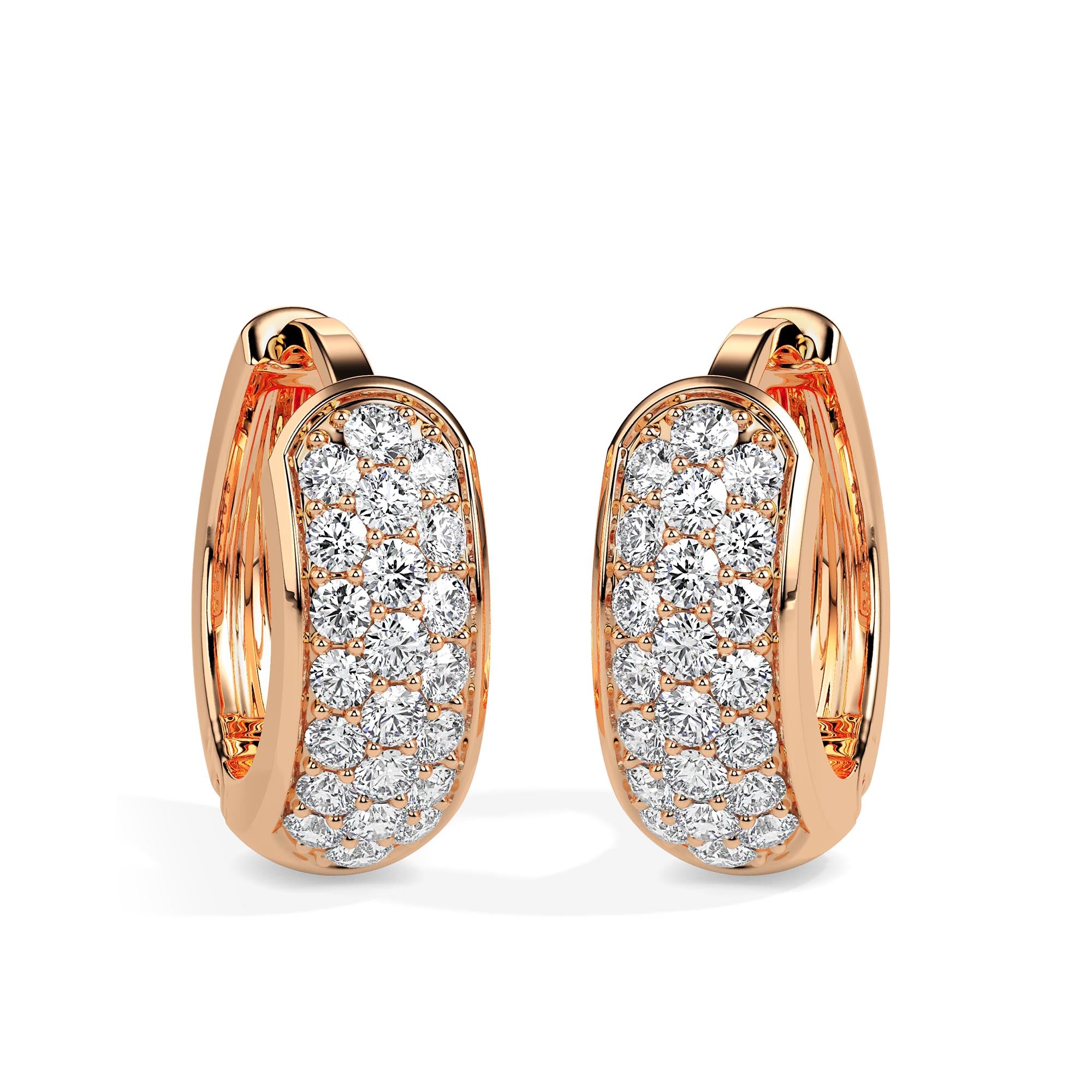 0.31Ct Prong With Cluster Lab-Grown Diamond Gold Hoop Earrings