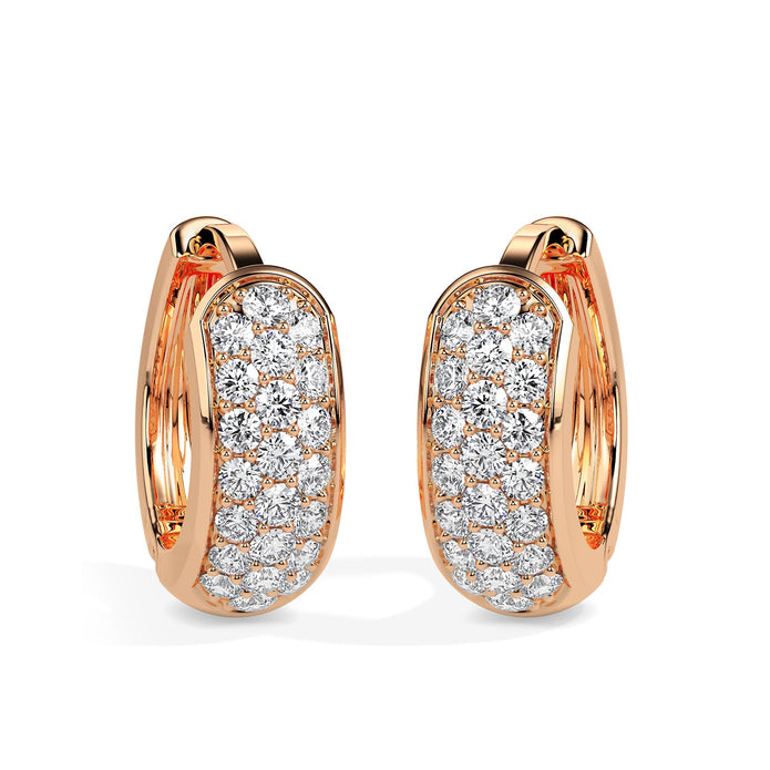 0.31Ct Prong With Cluster Lab-Grown Diamond Gold Hoop Earrings