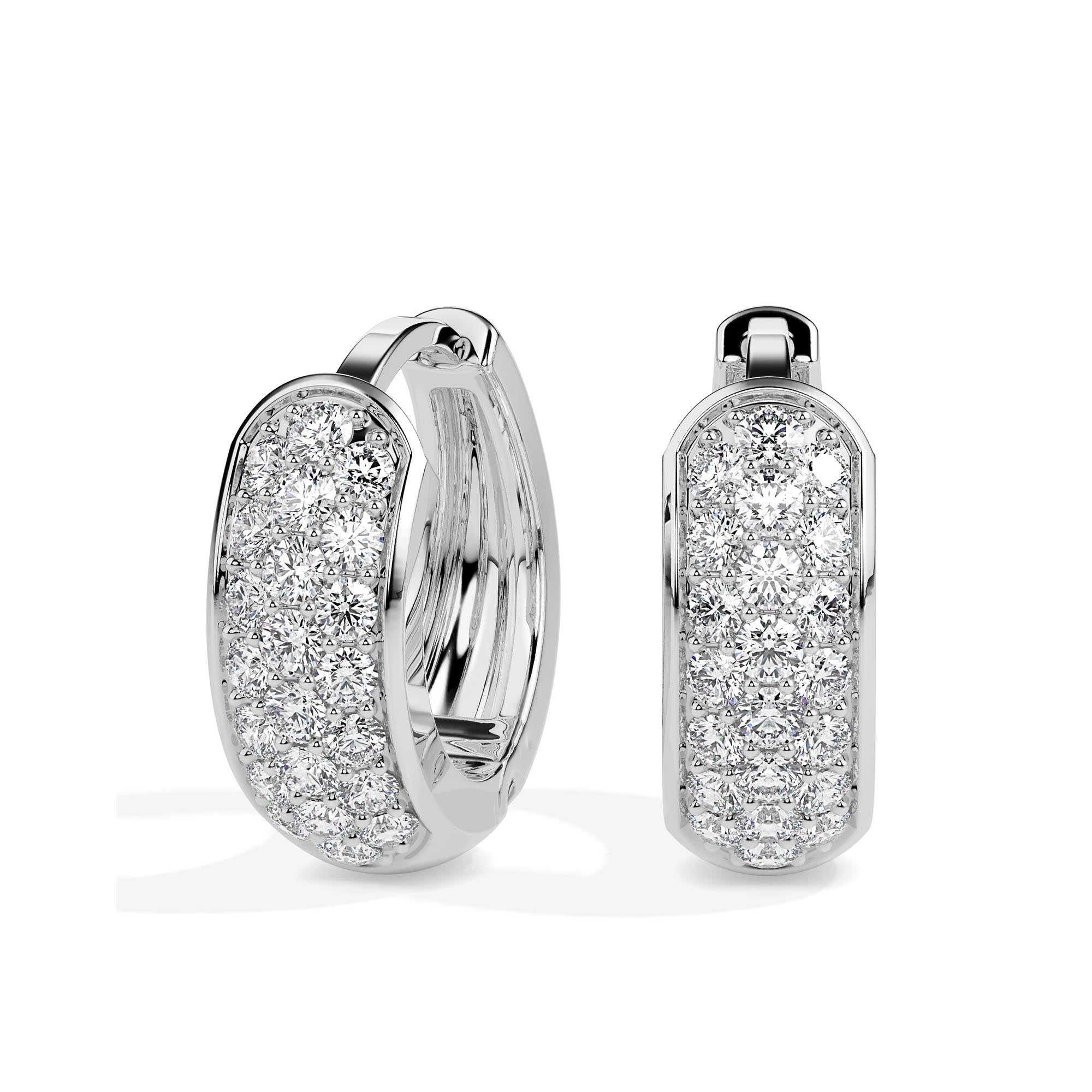 0.31Ct Prong With Cluster Lab-Grown Diamond Gold Hoop Earrings