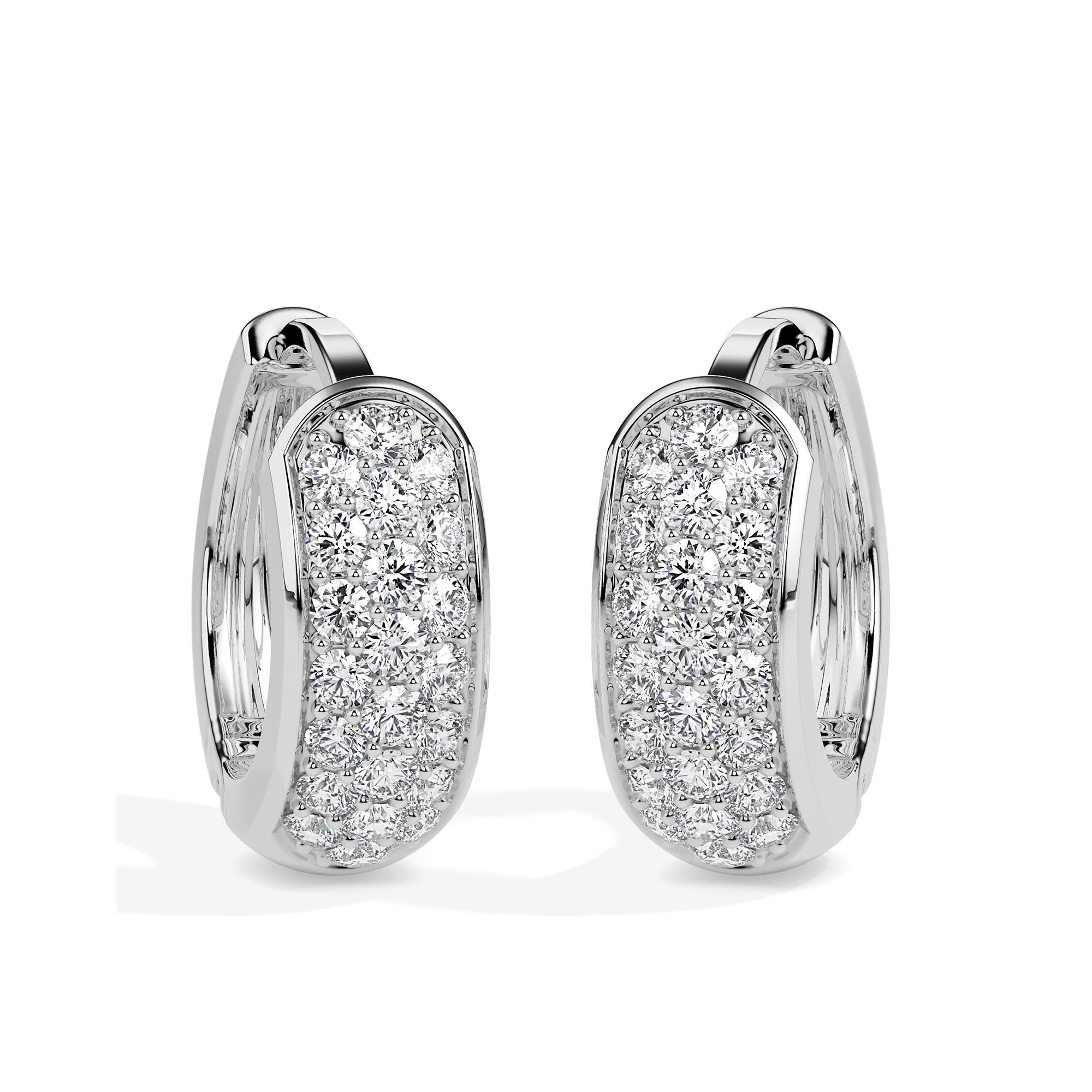 0.31Ct Prong With Cluster Lab-Grown Diamond Gold Hoop Earrings