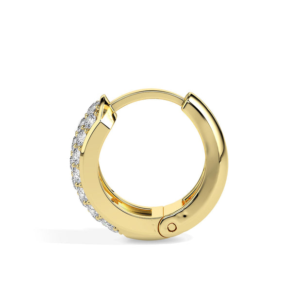 0.31Ct Prong With Cluster Lab-Grown Diamond Gold Hoop Earrings