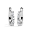 0.46Ct Round Prong Set Lab-Grown Diamond Gold Hoop Earrings