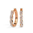 0.21Ct Twisted Pave Lab-Grown Diamond Gold Hoop Earrings