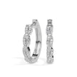 0.21Ct Twisted Pave Lab-Grown Diamond Gold Hoop Earrings