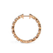0.55Ct Heart Motif Prong Set Lab-Grown Diamond Gold Hoop Earrings
