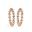 0.55Ct Heart Motif Prong Set Lab-Grown Diamond Gold Hoop Earrings