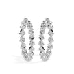 0.55Ct Heart Motif Prong Set Lab-Grown Diamond Gold Hoop Earrings