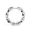0.19Ct Twisted Style Pave Set Lab-Grown Diamond Gold Hoop Earrings