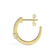 0.33Ct Baguette Prong Set Lab-Grown Diamond Gold Hoop Earrings