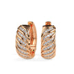 0.38Ct Distinctive Swirl Designe Lab-Grown Diamond Gold Hoop Earrings