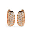 0.38Ct Distinctive Swirl Designe Lab-Grown Diamond Gold Hoop Earrings