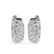 0.38Ct Distinctive Swirl Designe Lab-Grown Diamond Gold Hoop Earrings