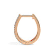 0.40Ct Double Row Pave Set Lab-Grown Diamond Gold Hoop Earrings