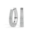 0.40Ct Double Row Pave Set Lab-Grown Diamond Gold Hoop Earrings