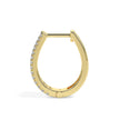 0.40Ct Double Row Pave Set Lab-Grown Diamond Gold Hoop Earrings