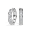 0.61Ct Pave Set With Cluster Lab-Grown Diamond Gold Hoop Earrings