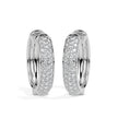 0.61Ct Pave Set With Cluster Lab-Grown Diamond Gold Hoop Earrings