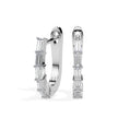 0.43Ct Baguette Prong Set Lab-Grown Diamond Gold Hoop Earrings