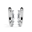 0.43Ct Baguette Prong Set Lab-Grown Diamond Gold Hoop Earrings