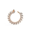 1.65Ct Leaf Designe Lab-Grown Diamond Gold Hoop Earrings
